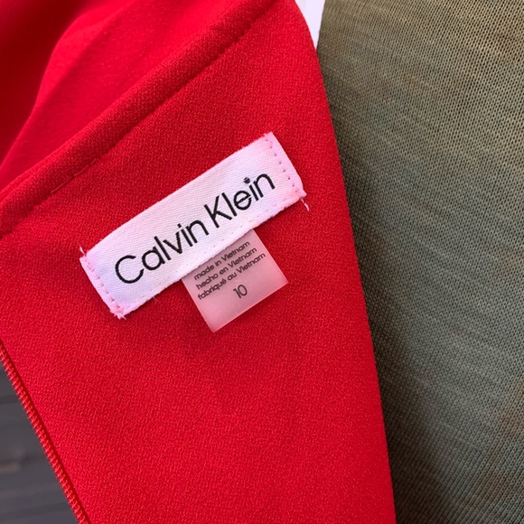 Scarlett Red - Calvin Klein Ruffle Neck Dress - sz10 - Picture 4 of 4